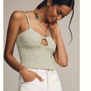Anthropologie Sage Green Textured Camisole